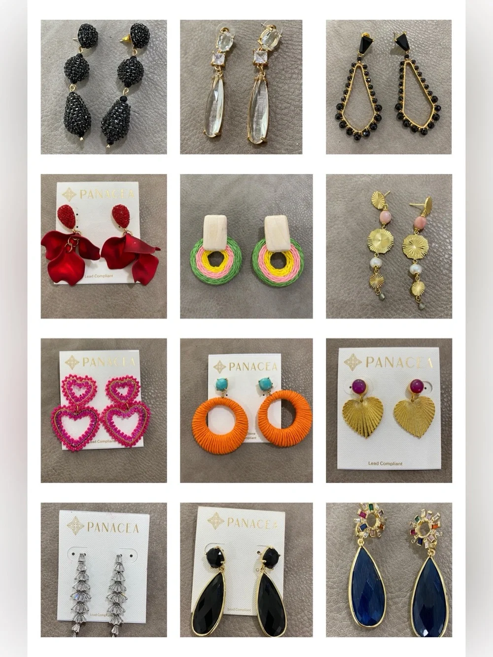 LOT OF 12 Assorted Panacea Fashion Earrings Mixed Styles Multi Colored $350 MSRP